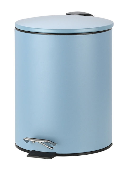 Bathroom Trash Can Classic Soft Close 5lt Matte Blue