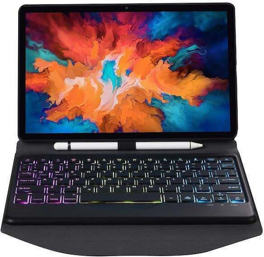 Backlight Flip Cover Δερμάτινη με Πληκτρολόγιο Μαύρη (Lenovo Pad Pro 11.5, Tab P11 Pro 11.5)