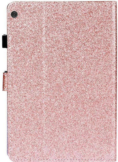 Флип Капак Кожен Розов Lenovo Tab M10 TB-X605F, TB-X505