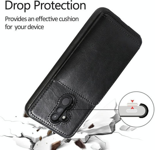 Shockproof Pu Back Cover Silicone / Leather Waterproof Black (Honor 20 Lite)