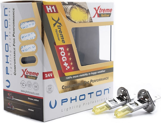 Photon Lamps Car & Motorcycle Xtreme H1 Halogen 3000K Warm White 24V 70W 2pcs