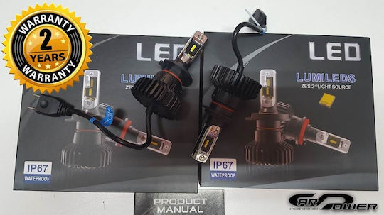 Heleco Λάμπες Αυτοκινήτου HB3 LED 6500K Ψυχρό Λευκό 12-24V 50W 2τμχ