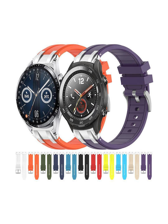 Strap Silicone Silver (Huawei Watch GT2 / GT3 (42mm) / GT3 Pro (43mm))