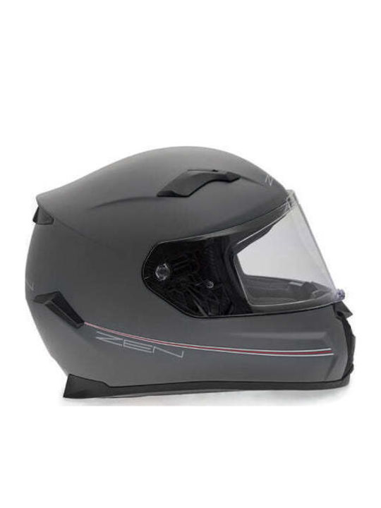 Zen ZN-883 Titanium mate Cască Moto Față întreagă