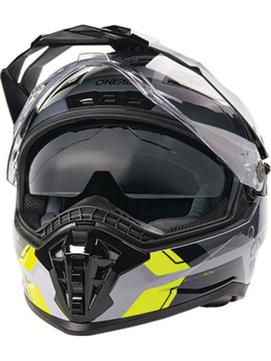 O'Neal DSRS Nomad V.26 Black/Grey/Neon Yellow Κράνος Μηχανής Full Face ECE 22.06 με Sunvisor