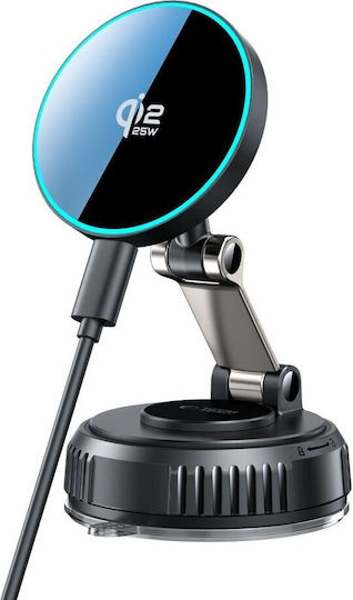 Tech-Protect MM25W-V8 Car Mobile Mount with Magnet and Wireless Charging MagSafe Black