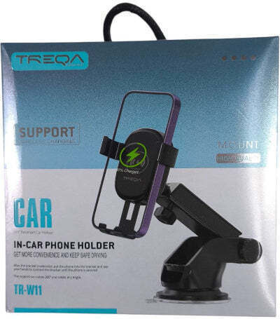 Car Mobile Mount with Adjustable Hooks Black