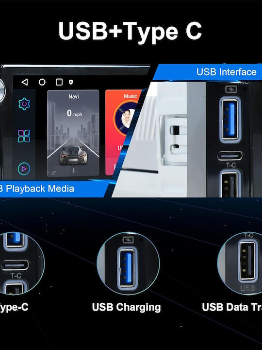 LM Digital Car Audio System 2011+ Bluetooth USB WiFi GPS Apple CarPlay Android Auto with 6.86" Touch Screen