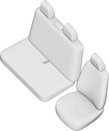 Set Regenschirm Sitzbezüge Renault Trafic 2+1 2004-2014