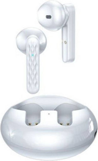 Proda BT105 Earbud Bluetooth хендсфри Слушалки с Устойчивост на Пот и Кутийка за Зареждане Бял