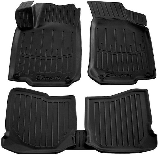 Race Axion Set of Front and Rear Mats 5pcs Tray Type for Seat Toledo Skoda Octavia 1996-2004 Black