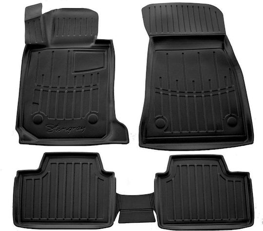 Race Axion Set of Front and Rear Mats 5pcs Tray Type for BMW Series 3 2011-2019 Black