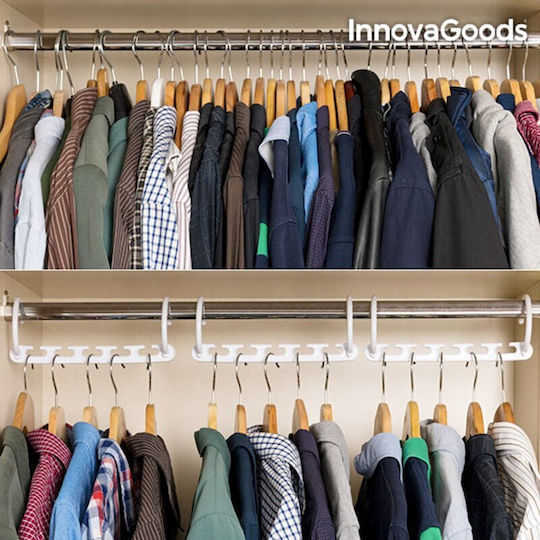 InnovaGoods Plusrobe Κρεμάστρα Ρούχων Λευκή V0100758 24τμχ
