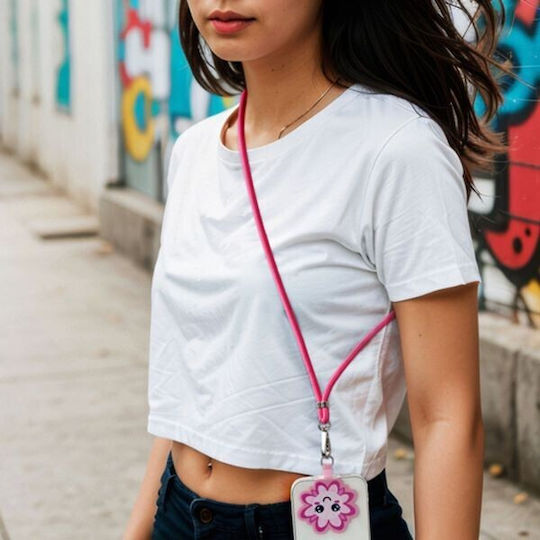 Zanae Necklace Lace Κινητό Ροζ Blossom Bright