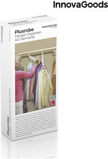 InnovaGoods Plusrobe Κρεμάστρα Ρούχων Λευκή V0100758 24τμχ