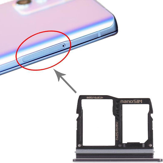 Υποδοχή Κάρτας Sim Μαύρο για LG Wing 5G LMF100N, LM-F100N, LM-F100V, LM-F100