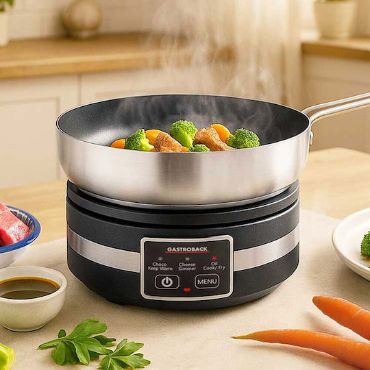 Gastroback Vas pentru Fondue Electric din Oțel Inoxidabil Gri 28buc