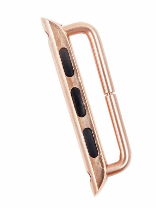Pentru Apple Watch 38 / 40 / 41mmmetal curea conector de metal cu cataramă de metal, pereche (rose Gold)