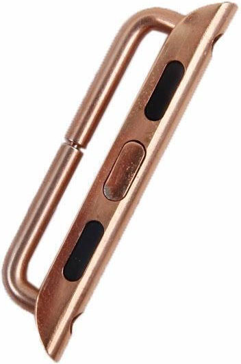 For Apple Watch 38 / 40 / 41mmmetal Strap Connector Metal Buckle, Pair(rose Gold)