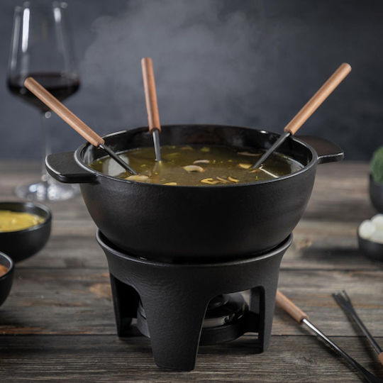 Kuhn Rikon Vas pentru Fondue cu lumină de ceai Din fonta Negru 42buc