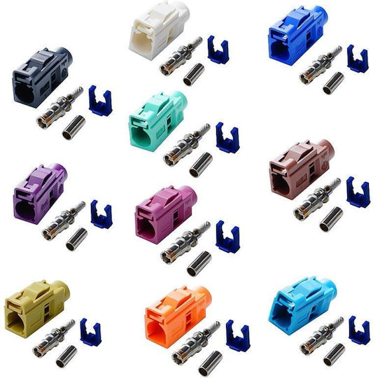 Rg174 Cable Fakra Radio Crimp Female Jack Plug Connector Phantom RF Coaxial Fakra B