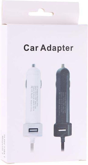 Car Charger 60W 2.1A with Ports: 3xUSB White Color