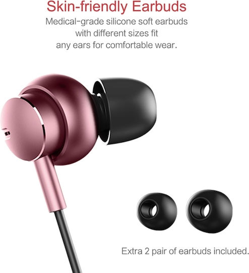 SAS4418RG In-ear Handsfree Headphones with Connector 3.5mm Gold