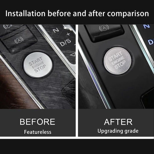 Button Car Ignition Button Gray