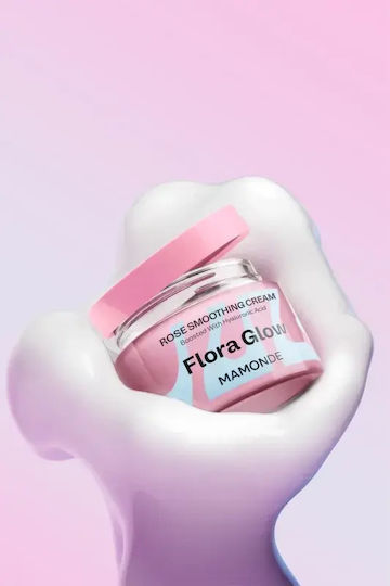 Mamonde Flora Glow Rose Smoothing Cream 50 Ml Intensive Smoothing Moisturizing Face Cream