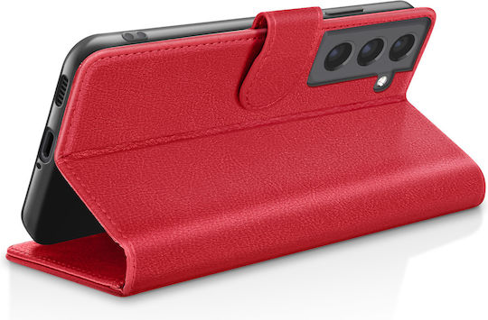 Zanaé Brieftasche Hülle Galaxy S21 FE 5G Stand Magnetischer Klapp Rot