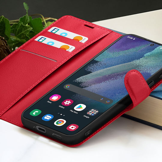 Zanaé Brieftasche Hülle Galaxy S21 FE 5G Stand Magnetischer Klapp Rot