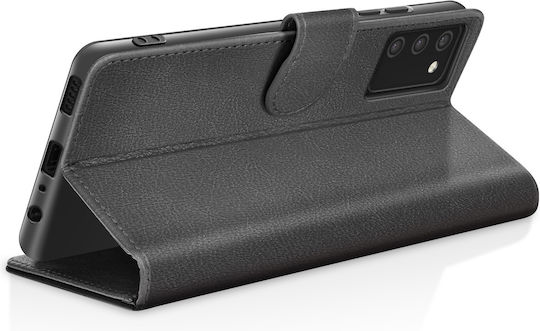Zanaé Husa Wallet Galaxy A02s A03s Stand Magnetic Clapetă Neagră