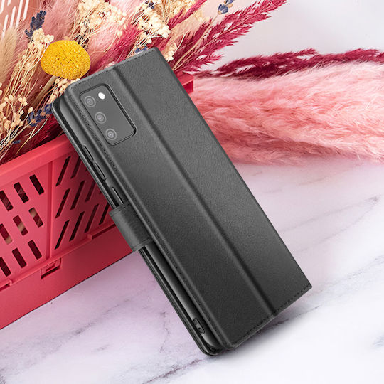 Zanaé Husa Wallet Galaxy A02s A03s Stand Magnetic Clapetă Neagră