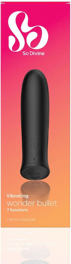 So Divine Mini Δονητής Bullet 7.25cm Μαύρος