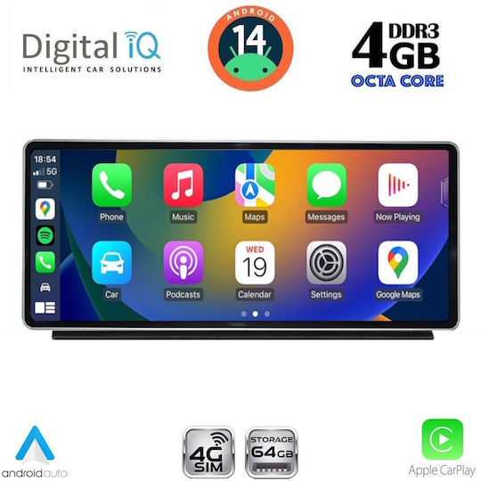 Digital IQ Ηχοσύστημα Αυτοκινήτου για Audi Q2 2017-2023 (Bluetooth/USB/WiFi/GPS/Apple-Carplay/Android-Auto) με Οθόνη Αφής 10.25"