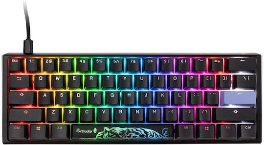 Ducky One 3 Classic Gaming Mechanical Keyboard 60% with Cherry MX Blue switches and RGB lighting (English US)