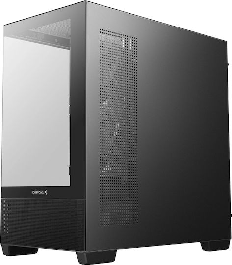 CG380 3F Gaming Midi Tower Computer Case with Side Window and ARGB Lighting Black