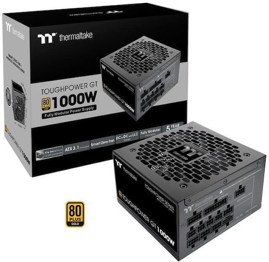 Thermaltake Toughpower GT 1000W Black Computer Power Supply Full Modular 80 Plus Gold
