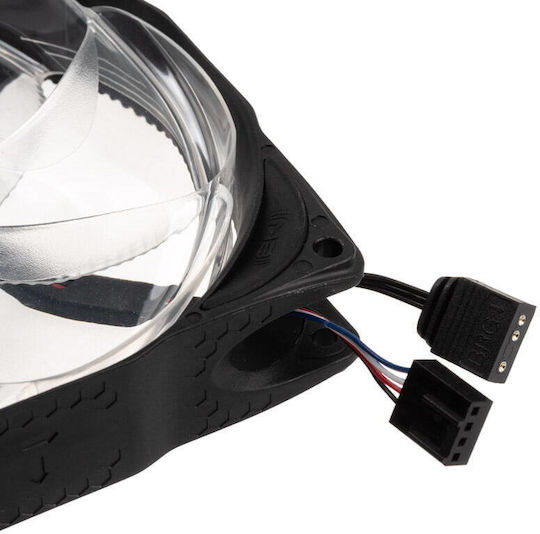 Noiseblocker NB-eLoop X B12-P Case Fans 120mm (2000rpm / 109.47cfm) with ARGB Lighting and 3-Pin Connection Pack of 3