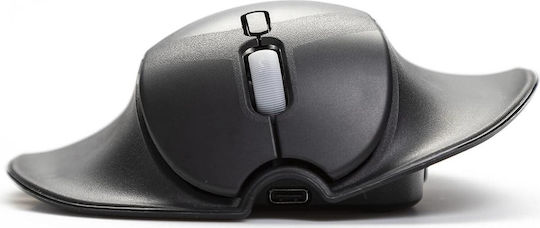 Bakker Elkhuizen HandshoeMouse Shift Large Ασύρματο Εργονομικό Bluetooth Ποντίκι Γκρι