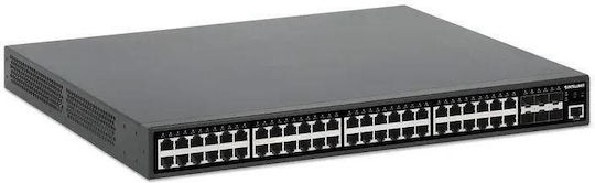 Intellinet 561969 Verwaltet L2 PoE+ Switch mit 48 Ports Gigabit (1Gbps) Ethernet und 6 SFP Ports