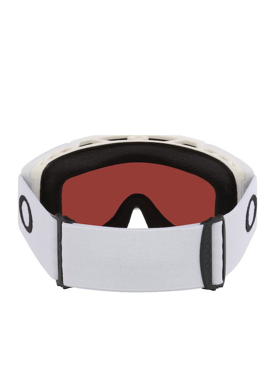 Oakley Snow Ochelari de Schi și Snowboard pentru Adulți, Albi cu Lentilă Roz