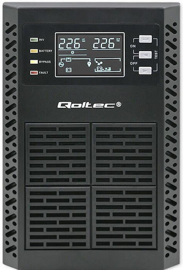 Qoltec USV 1000VA 1000W mit 2 Schuko-Steckdosen
