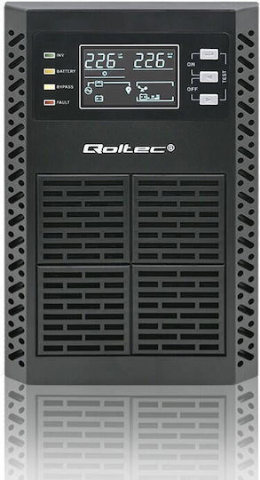 Qoltec USV 1000VA 1000W mit 2 Schuko-Steckdosen