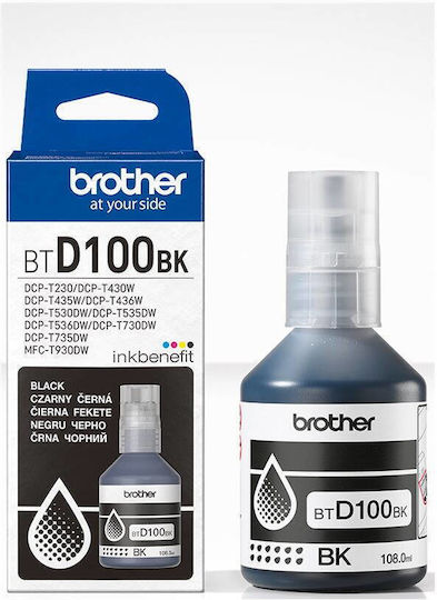 Brother BTD100BK Γνήσιο Μελάνι Εκτυπωτή InkJet Μαύρο (BT-D100BK)