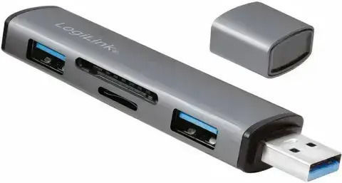 LogiLink Hub 2 Porturi USB 3.2 Cu Conectare USB-A Gri