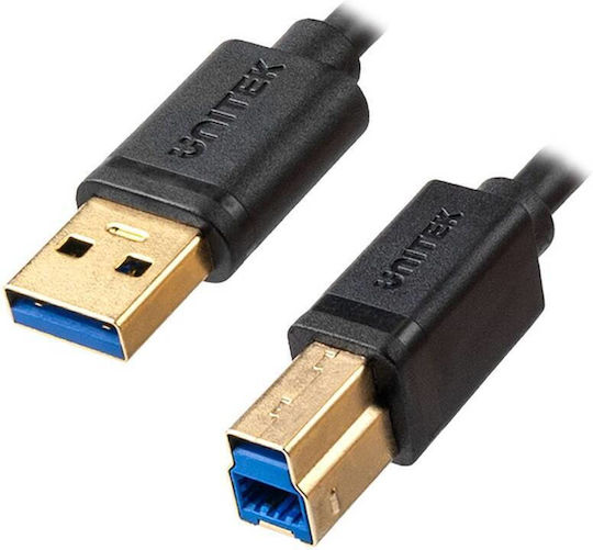 Unitek USB 3.0 Cable USB-A male - USB-B male Μαύρο 2m (C14095BK-2M)