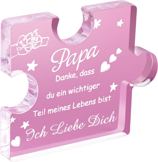 Engraved Acrylic Trophy A Nice Inscription Father Dad Gift
