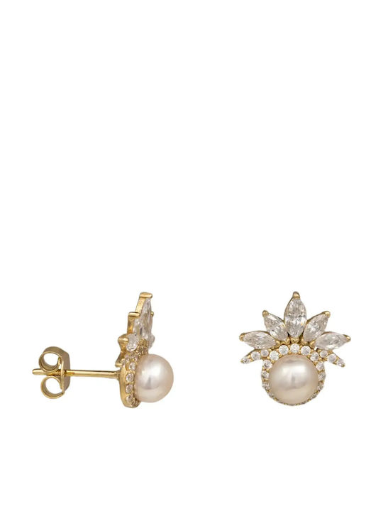 Cercei din Aur 14K cu Pietre & Perle