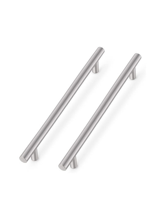 Probrico Λαβή Επίπλου από Μέταλλο Silver Φ288mm (Απόσταση Κέντρων 352mm) 15τμχ